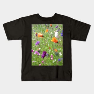 Wild Flowers - Vectorized Photographic Image Kids T-Shirt